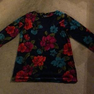 Velour Floral Shirt